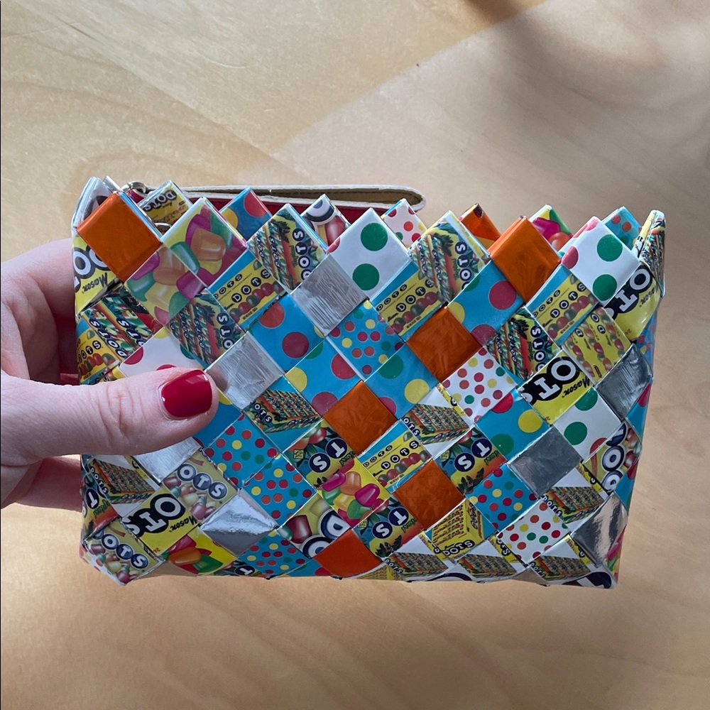 DOTS Upcycled Candy Wrapper Wristlet - Nahui Ollin - Picture 7 of 13
